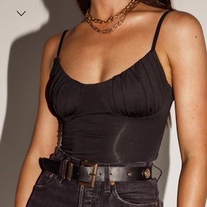 Princess Polly Levey Bodysuit Black